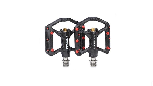 Amazon | 自転車 カーボンペダル チタン軸 ロードバイク ペダル